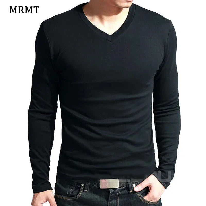 Kessoro Men's Solid Long-Sleeve T-Shirt — view 2