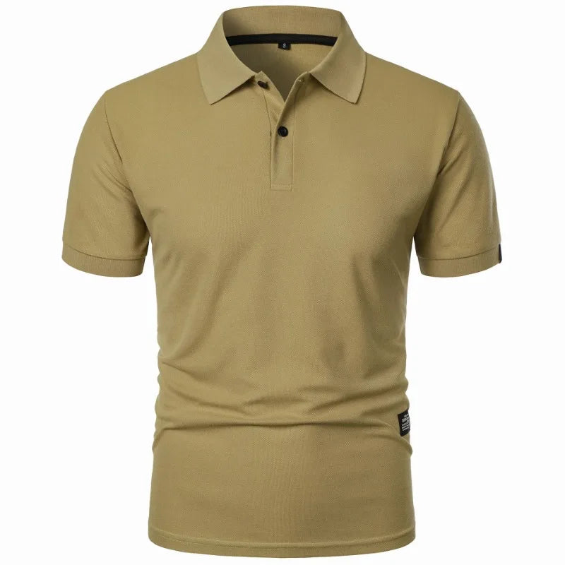 Men's casual button-up collar shirt in assorted colours