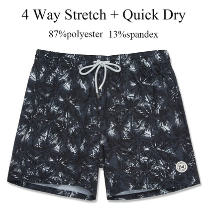 Men's quick-dry 4-way stretch swim trunks, worn