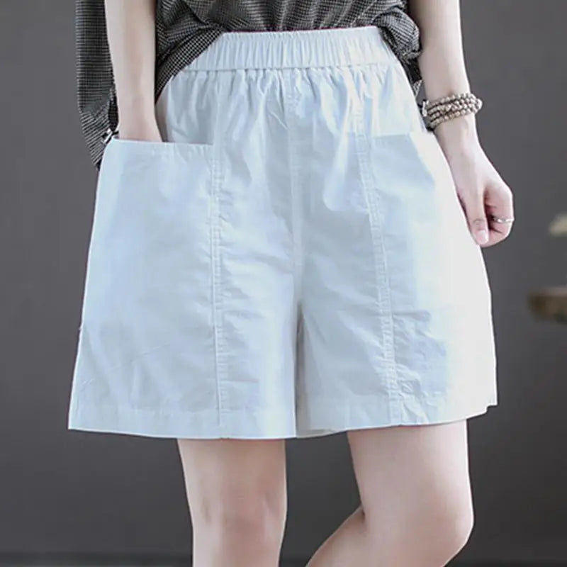 Kessoro Women's High-Waist Cotton Shorts with Pockets — view 5