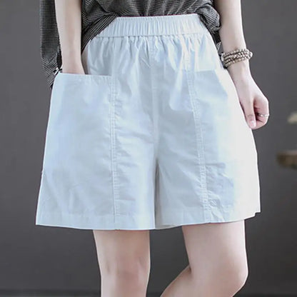 Kessoro Women's High-Waist Cotton Shorts with Pockets — view 5