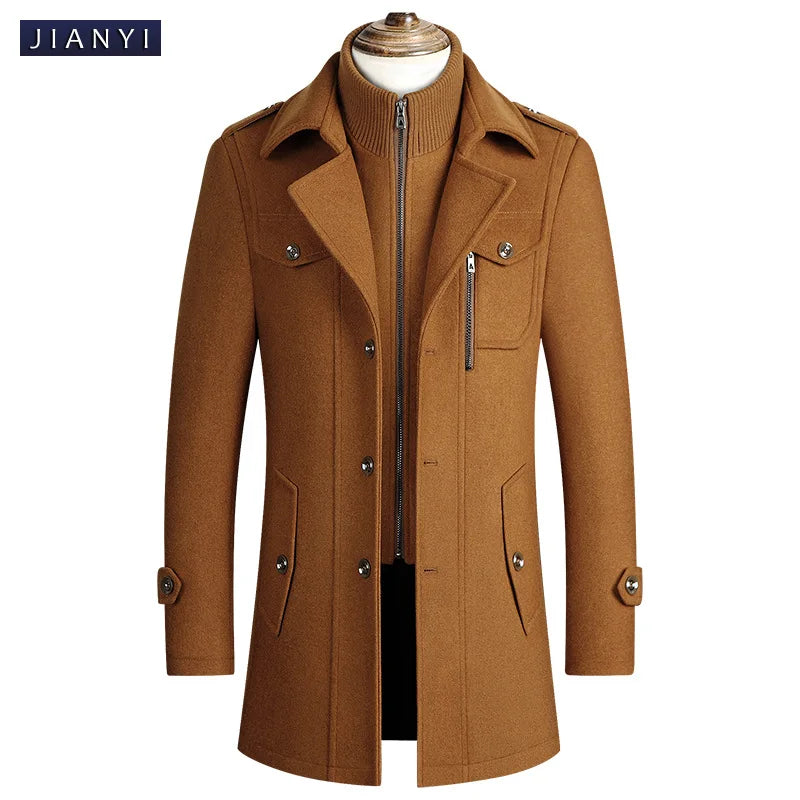 Kessoro Men's Woven Wool Blend Winter Jacket — view 8