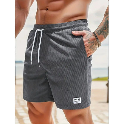 Men's casual drawstring summer shorts in assorted colours