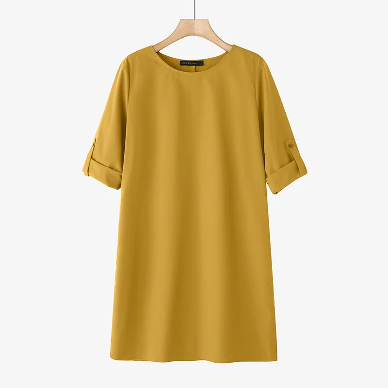 Kessoro Women's Casual Solid Sundress — view 8