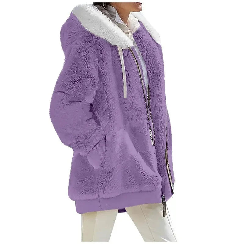 Kessoro Women's Fleece Casual Cashmere Jacket — view 2