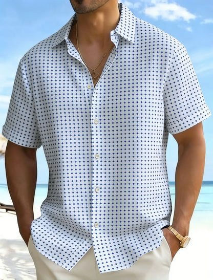 Kessoro Men's Short-Sleeve Button-Up Beach Shirt — view 6
