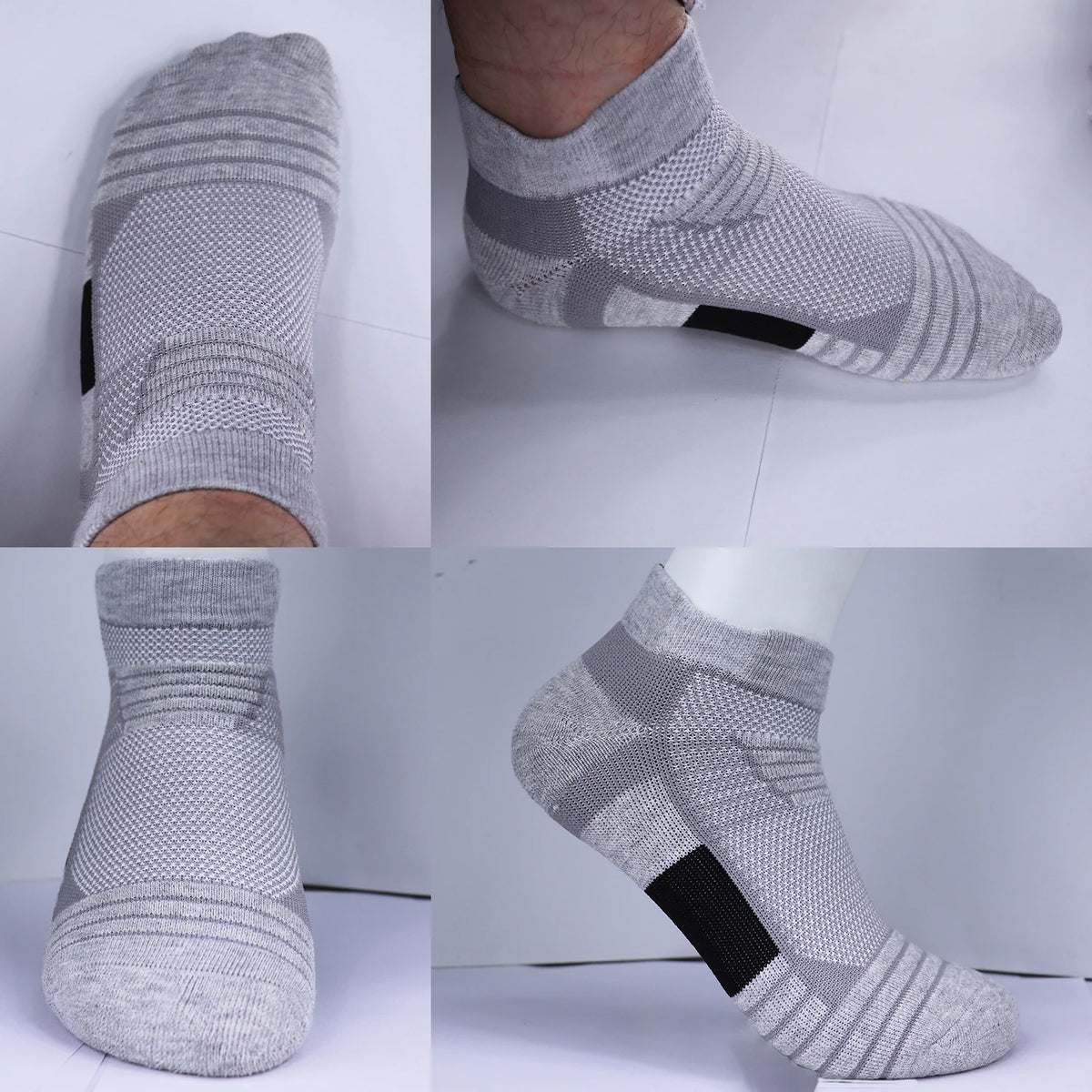 Kessoro Men's Cotton Blend Crew Socks 3-Pack — view 6
