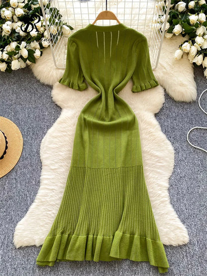 Kessoro Women's Solid Knit Sundress — view 6