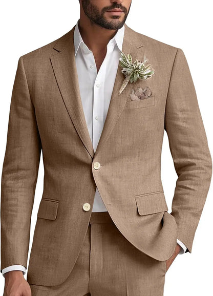 Kessoro Men's Classic Casual Linen Blazer — view 2