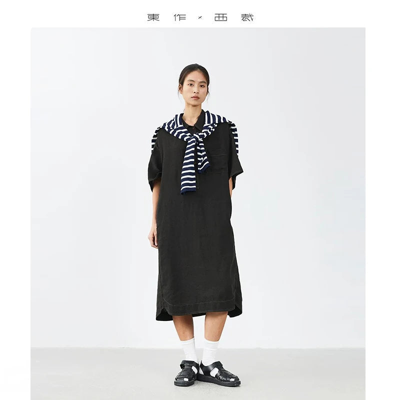 Kessoro Women's Casual Linen Dress — view 5