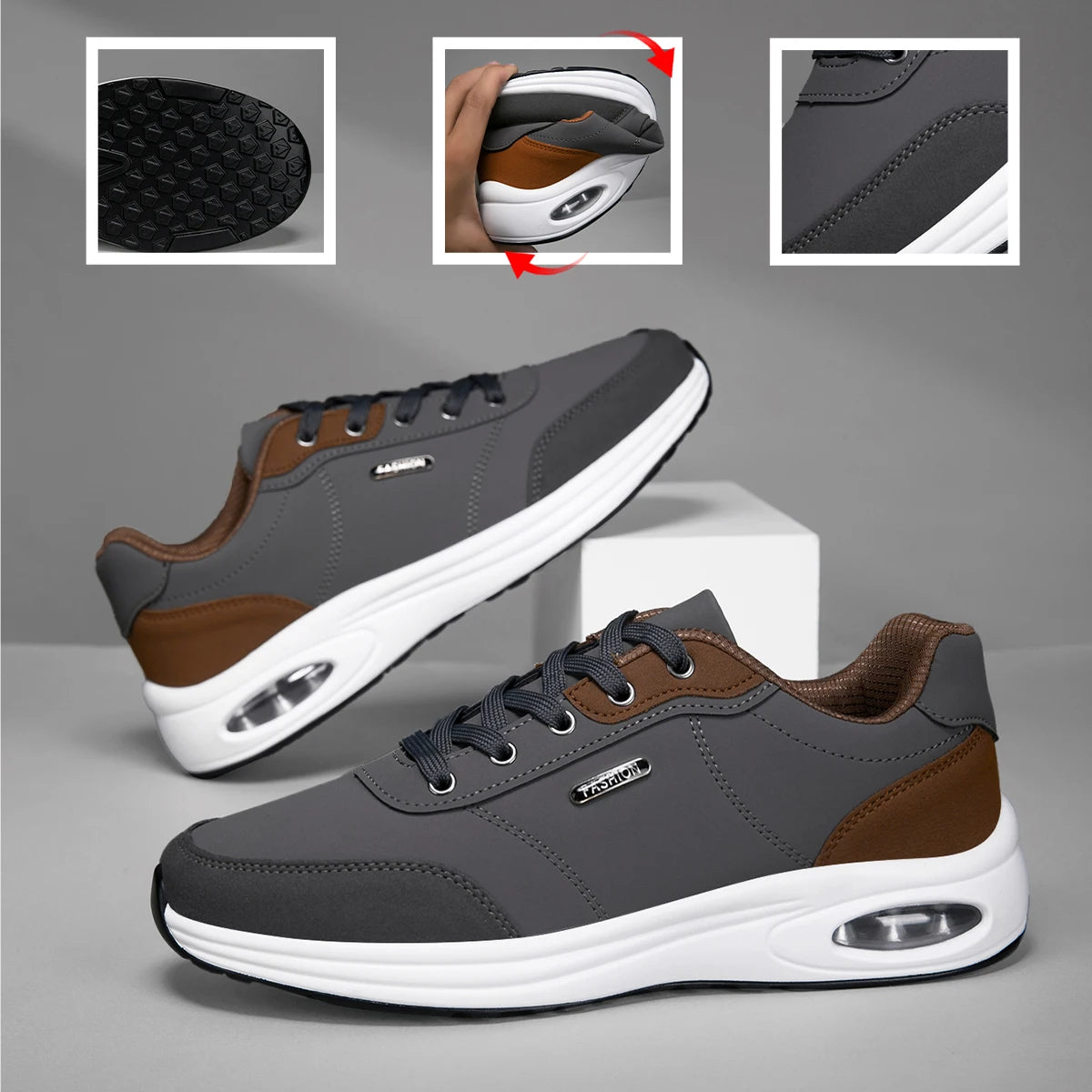 Kessoro Men's Waterproof Casual Leather Shoes — view 5