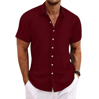 Men's lightweight knit open-front cardigan, worn
