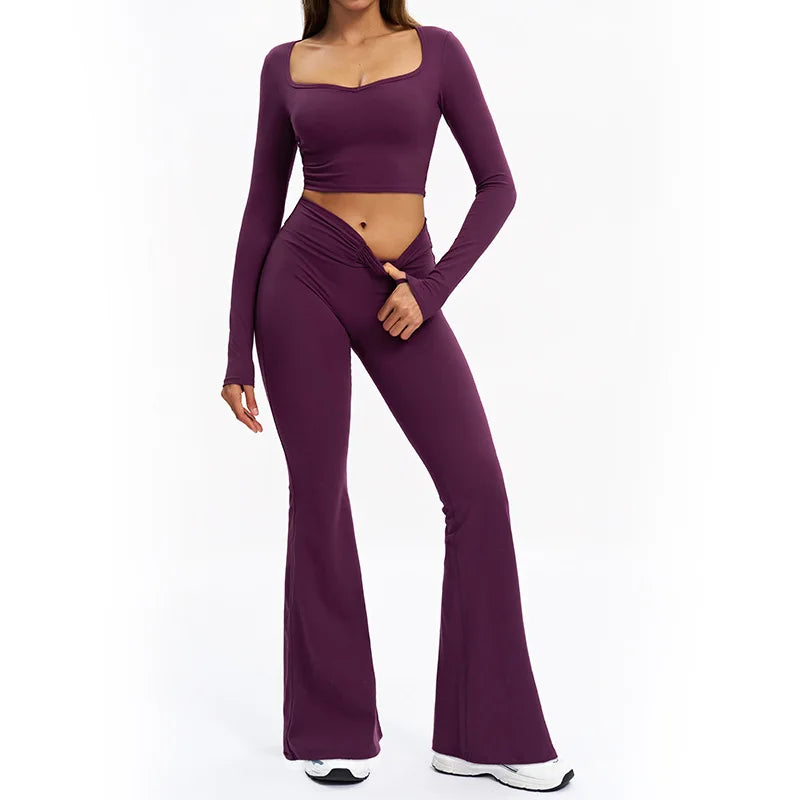 Women's long-sleeve 2-piece set, sleeve detail