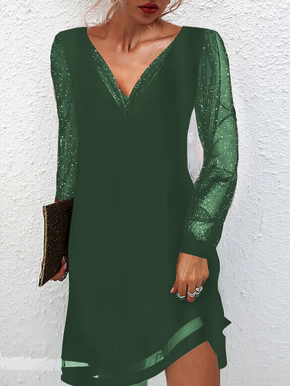 Kessoro Women's Patchwork Polyester Dress — view 6