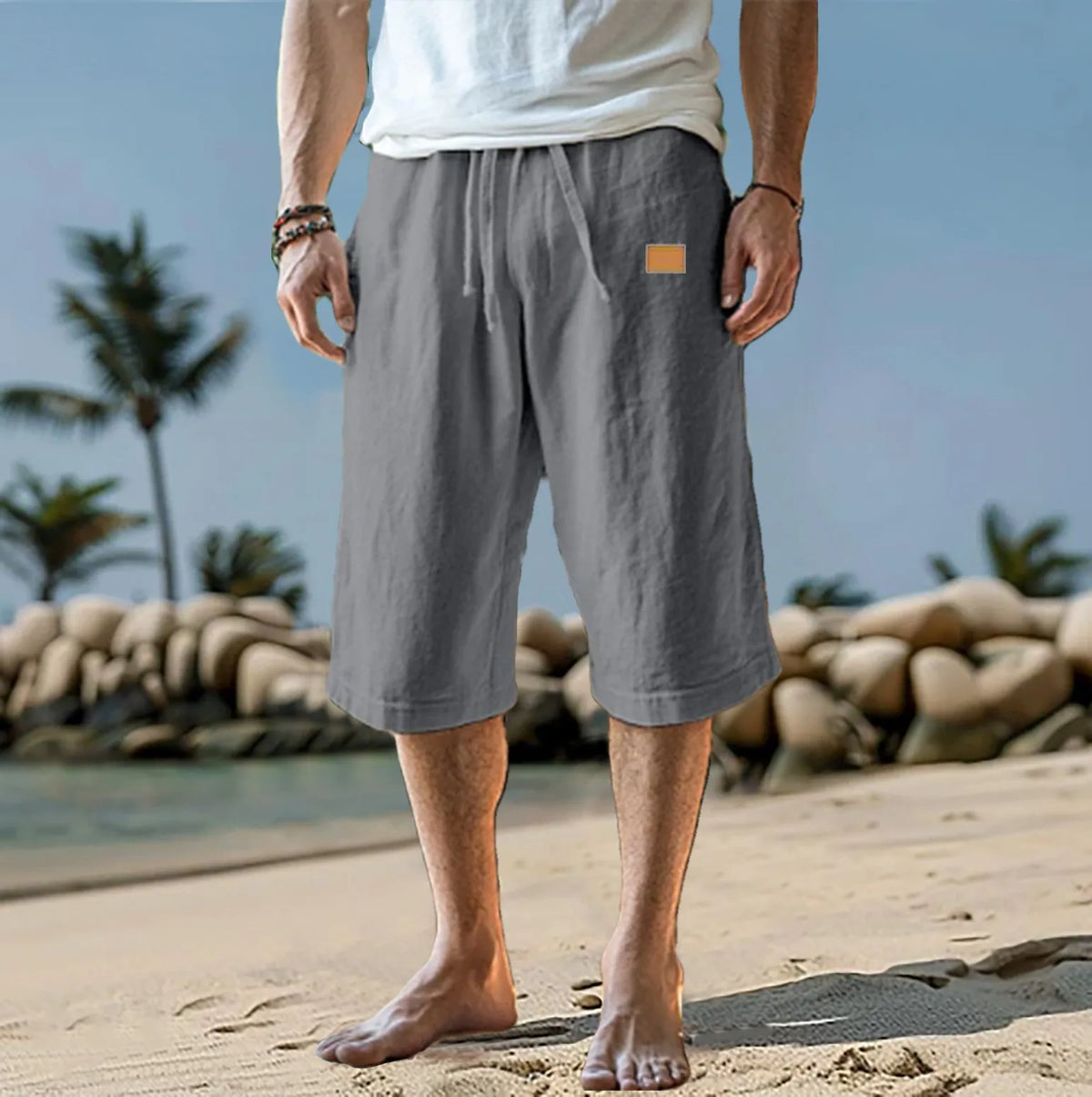Kessoro Men's Solid Cotton Trousers — view 2