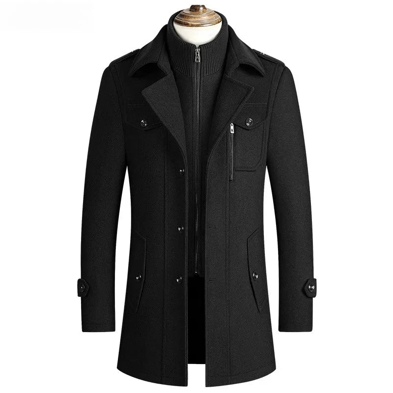 Kessoro Men's Woven Wool Blend Winter Jacket — view 6