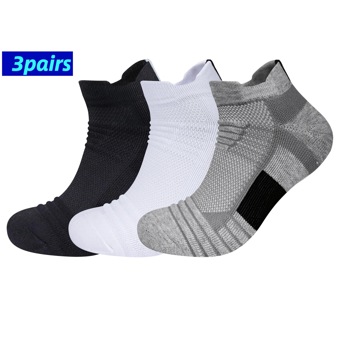 Kessoro Men's Cotton Blend Crew Socks 3-Pack — view 4