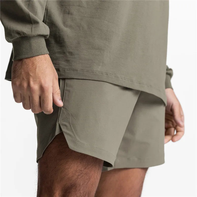 Kessoro Men's Camo Print Drawstring Casual Shorts — view 10