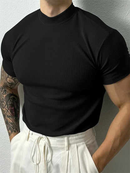 Kessoro Men's Short-Sleeve Crew Neck Cotton T-Shirt — view 8