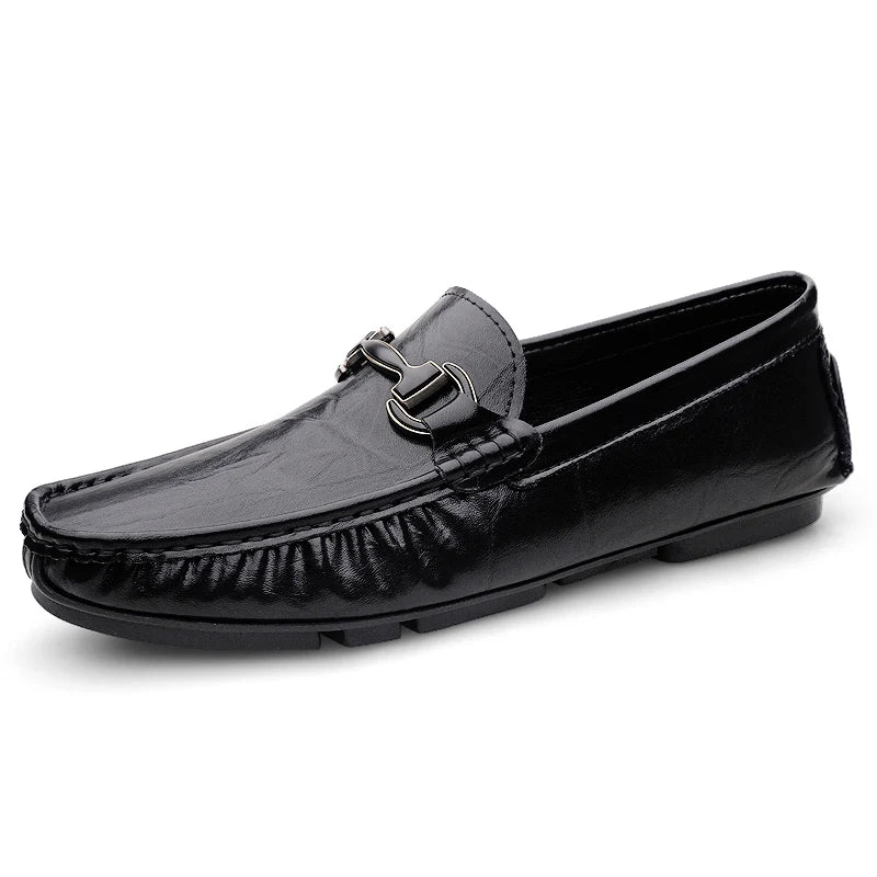 Kessoro Men's Breathable Leather Driving Loafers — view 9