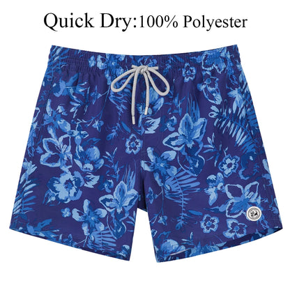 Men's quick-dry 4-way stretch swim trunks, back view