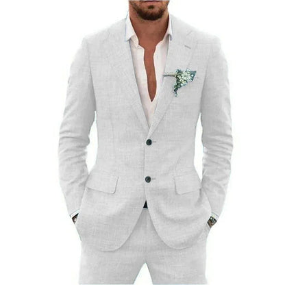 Kessoro Men's Business Linen 2-Piece Set — view 7