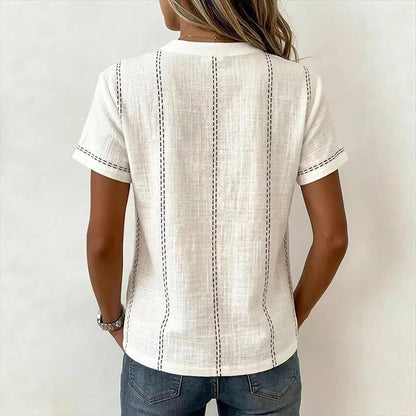 Kessoro Women's Casual Striped Blouse — view 3