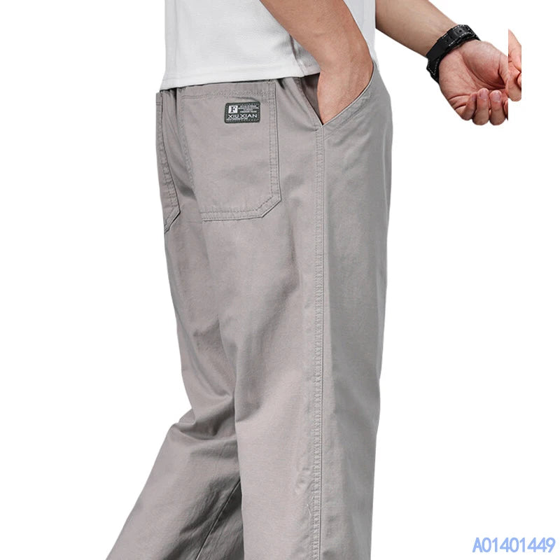 Kessoro Men's Straight-Leg Cotton Drawstring Sweatpants — view 3