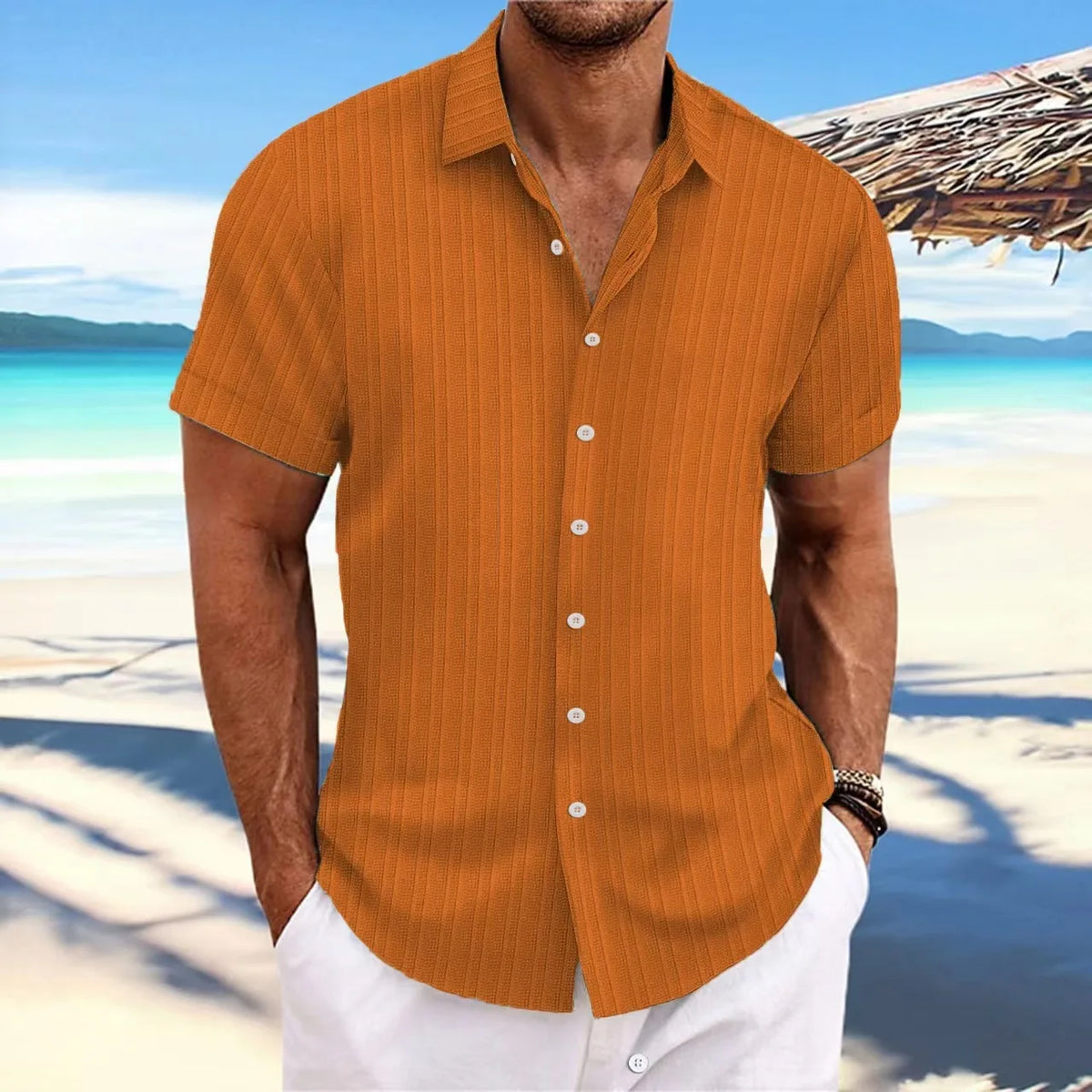 Kessoro Men's Lightweight Knit Open-Front Cardigan — view 12
