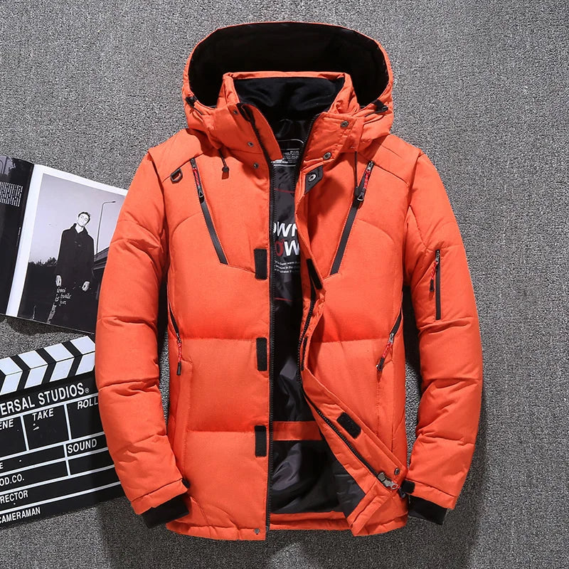 Kessoro Men's Quilted Stand-Collar Warm Winter Jacket — view 3