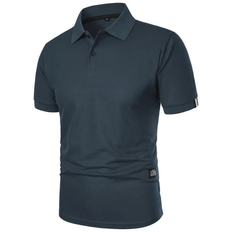 Men's casual button-up collar shirt in assorted colours