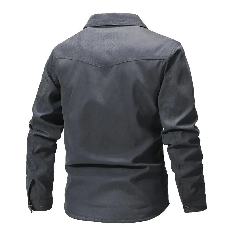 Kessoro Men's Flannel-Lined Snap-Button Shirt Jacket — view 4
