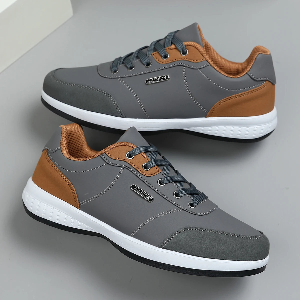 Kessoro Men's Waterproof Casual Leather Shoes — view 8