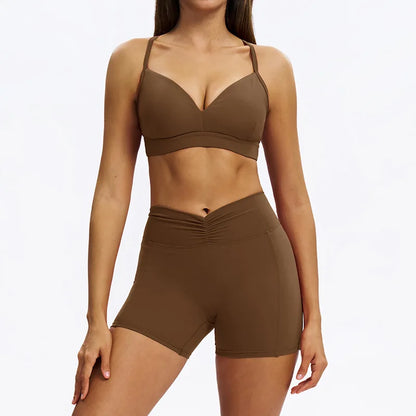 Women's long-sleeve 2-piece set, back detail