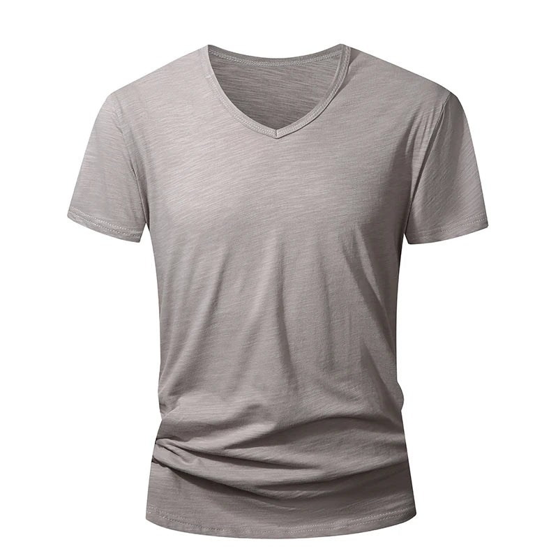 Men's short-sleeve cotton jersey T-shirt, flat lay