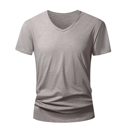 Men's short-sleeve cotton jersey T-shirt, flat lay