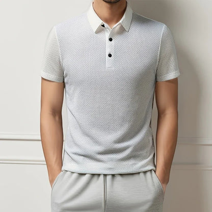 Kessoro Men's Short-Sleeve Knit Business Polo Shirt — view 7