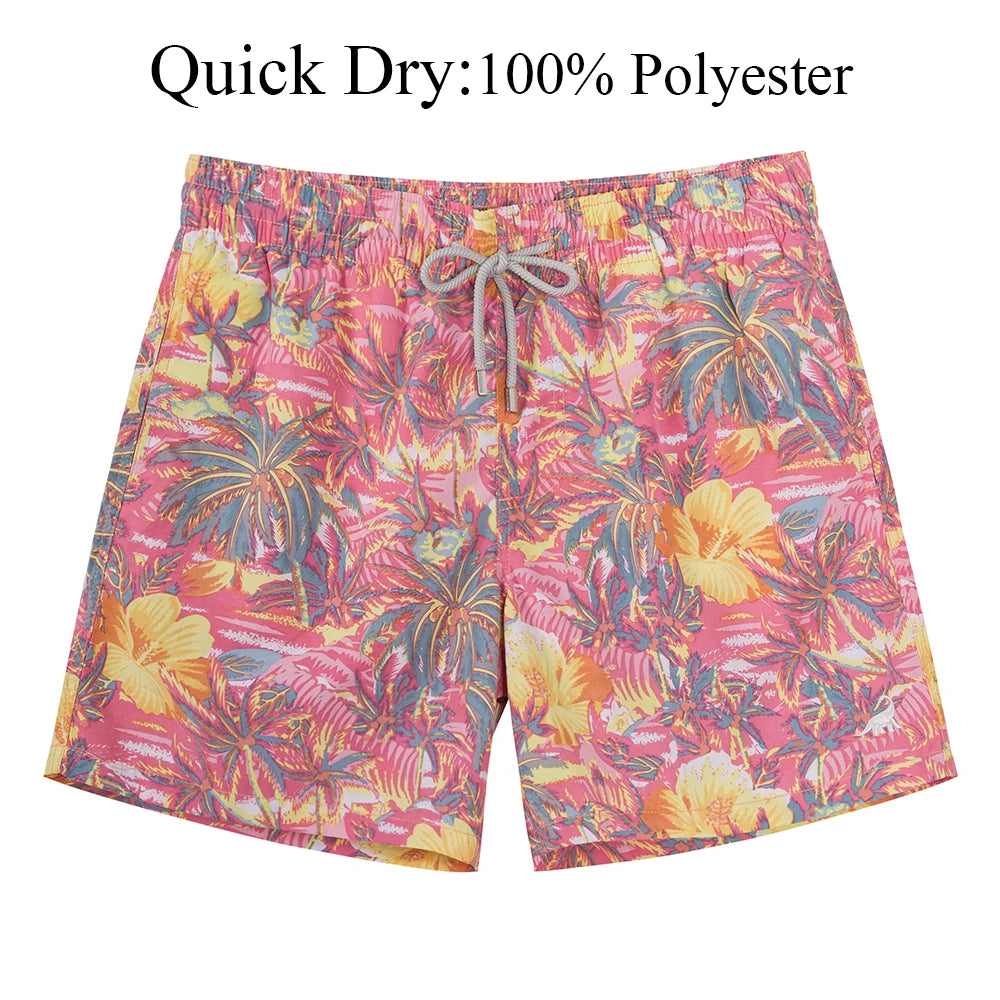 Men's quick-dry 4-way stretch swim trunks, pocket detail