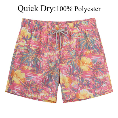 Men's quick-dry 4-way stretch swim trunks, pocket detail