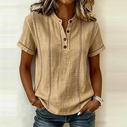 Kessoro Women's Casual Striped Blouse — view 11