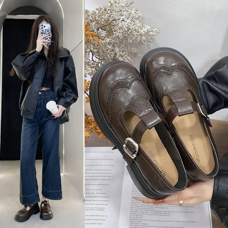 Kessoro Women's Casual Leather Shoes