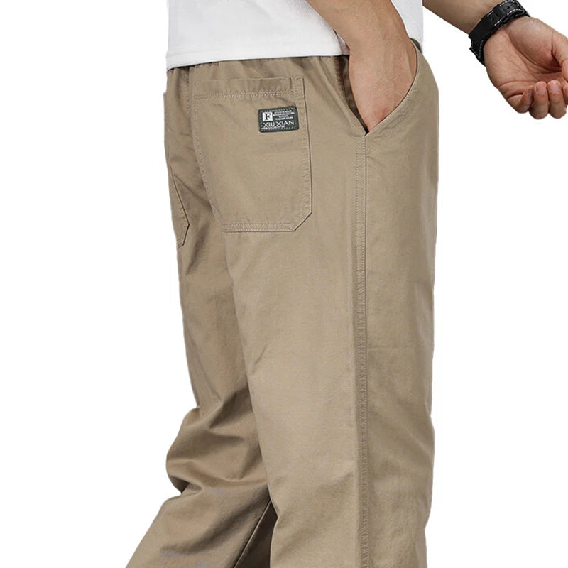 Kessoro Men's Straight-Leg Cotton Drawstring Sweatpants — view 5