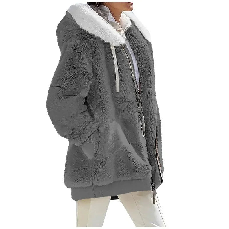 Kessoro Women's Fleece Casual Cashmere Jacket — view 8