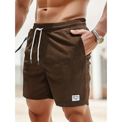 Men's casual drawstring summer shorts in assorted colours