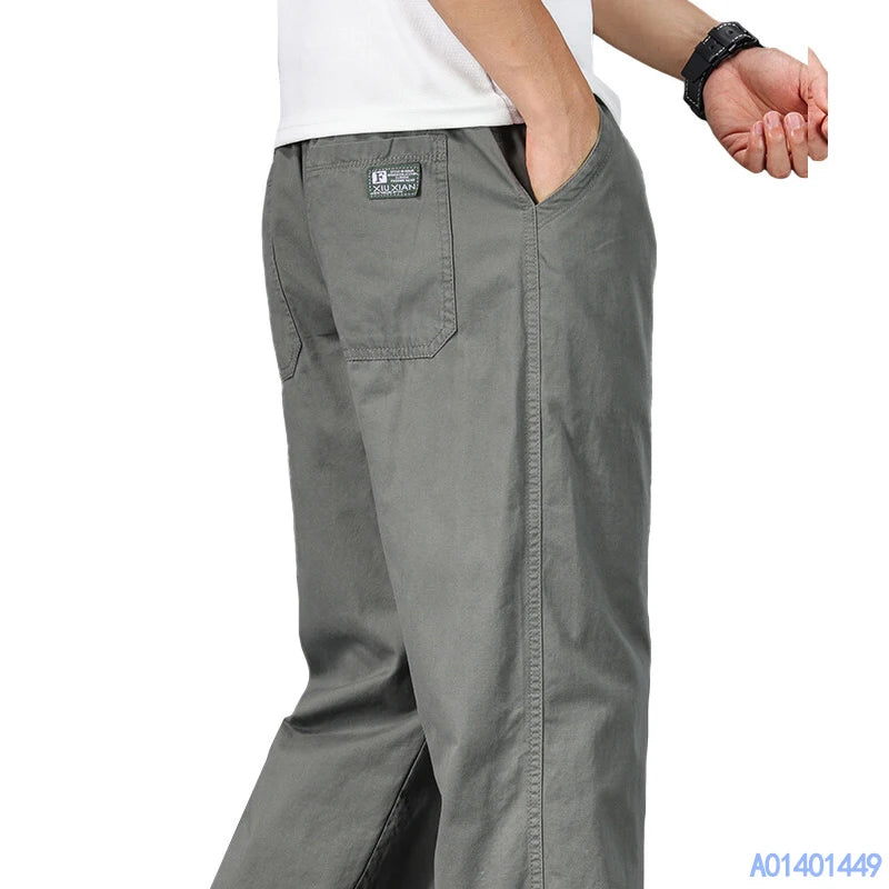 Kessoro Men's Straight-Leg Cotton Drawstring Sweatpants — view 8