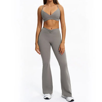 Women's long-sleeve 2-piece set, hem detail
