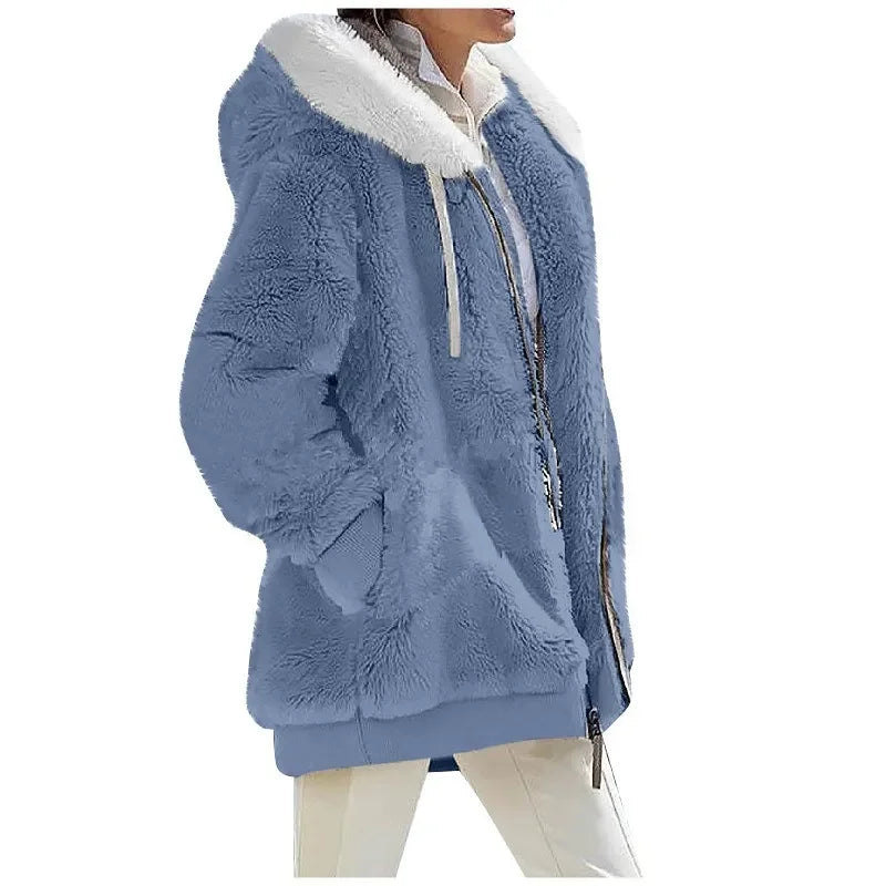 Kessoro Women's Fleece Casual Cashmere Jacket — view 7