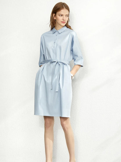 Kessoro Women's Collared Short-Sleeve Shirt Dress — view 2