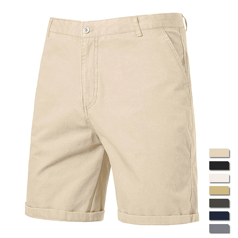 Kessoro Men's Straight-Fit Cotton Chino Shorts — view 4