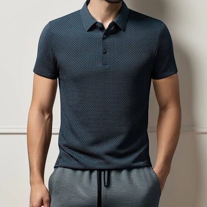 Kessoro Men's Short-Sleeve Knit Business Polo Shirt — view 4